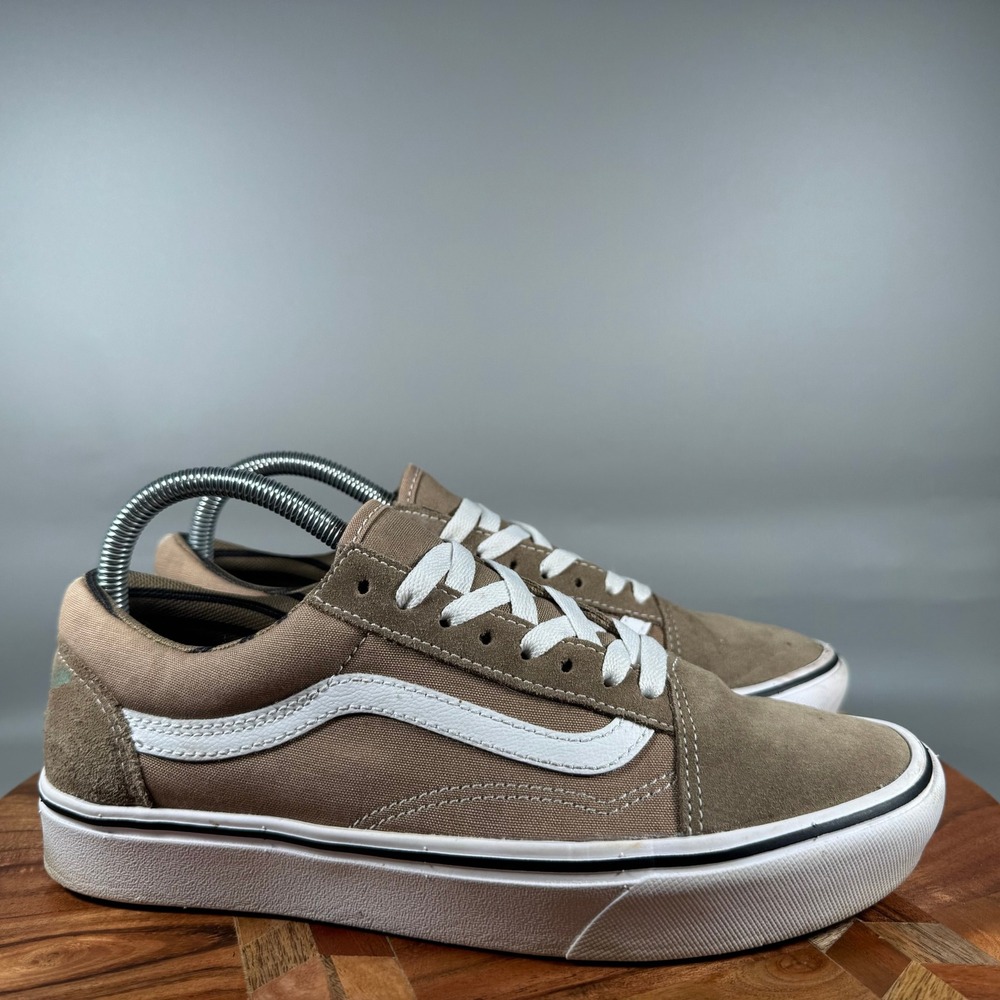 Vans Old Skool ComfyCush Brown Tiger Stripe Sneakers Womens 9 Mens 7.5